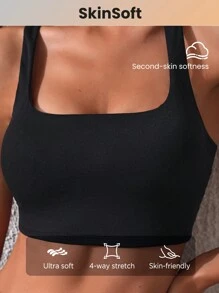 Lifespree Women's Solid Color Slim Fit Sportswear Set - Black - View 5