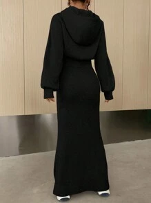 SHEIN EZwear Ladies' Two-piece Multicolor Jacket And Cami Dress Set