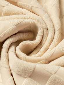 Astylish Colorblock Patchwork Crew Neck Raglan Lantern Sleeve Textured Knit Top - Multicolor - View 5