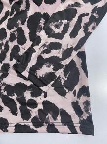 Leopard Print Casual Dress For Women - Pink - View 3