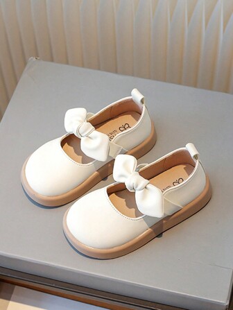 新春季設計簡單、精緻、可愛、舒適、甜美的蝴蝶結平底童鞋