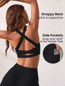 Lifespree Women's Solid Color Slim Fit Sportswear Set - Black - View 3