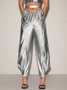 TuT 设计师女士镂空腰裤，适合度假、休假、春季、节日、伊比沙岛 - 銀色 - 查看 6