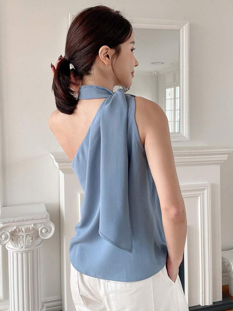 Women Fashion Casual Solid Color Sleeveless Blouse,Sleeveless Tops Going Out Tops