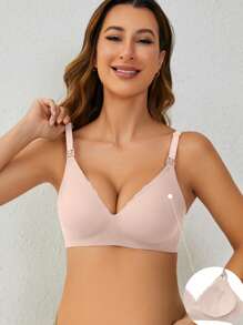 Moonlight&Mama 孕婦無痕哺乳胸圍（果凍款式），適用於孕婦 - 粉色 - 查看 5