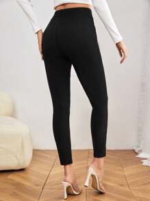 SHEIN Essnce 女士緊身褲 - 黑色 - 查看 2