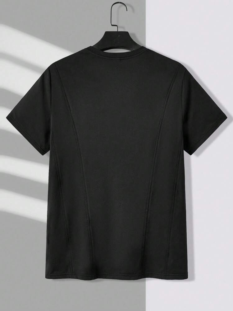 Men's Round-Neck Short Sleeve T-Shirt And Flared Pants Knitted Casual 2pcs/Set