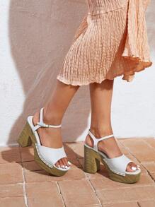 Styleloop Women's High Heeled Sandals - Beige - View 2