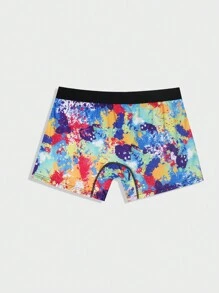 Men'S Ink Splash Cartoon Print Boxer Shorts - Multicolor - View 2