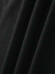 SHEIN LUNE Plus Size Women'S Butterfly Print Short Sleeve Regular Shoulder T-Shirt - Black - View 4