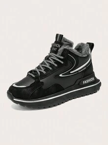 Boys' Simple Casual Sneakers For Kids - Black - View 3