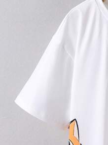 SHEIN Cậu bé Tween Giải trí Mèo in Lỏng lẻo phù hợp Ngắn tay Áo thun Và Quần short Đan Hai Bộ - Nhiều màu - Xem 4