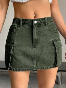 Jeanoix 牛仔工裝裙