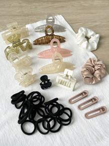 DAZY Fashionable Solid Color Headwear Set - Multicolor - View 1