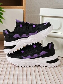 Thoáng khí Và Thoải mái Lưới Đế dày Của phụ nữ Giày thể thao Với Tăng Chiều cao , Giải trí Và Đúng mốt Lady Bố Phong cách Giày thể thao - Nhiều màu - Xem 7