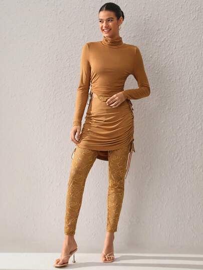 DUSTIN EDWARD Designer Boho Bohemian Women's Lace Pants, For Holiday, Vacation, Spring, Festival, Ibiza Fits