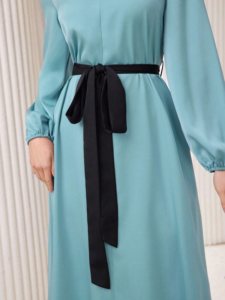Ladies' Long Lantern Sleeve Arabic Style Dress