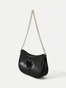 SHEIN MOD Bolso De Hombro De Mujer, Negro - Negro - Ver 3