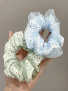 ROMWE Kawaii 1入隨機顏色菊花與網狀雙層髮帶 - 彩色 - 查看 3