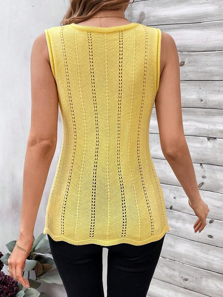 Elegant Ladies' Sleeveless Knit Top