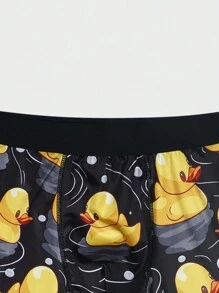 Calzoncillos Tipo Bóxer Con Estampado De Dibujos Animados Para Hombre - Amarillo - Ver 4