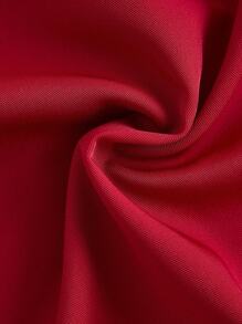 Vintamour Women's Vintage Color Block High Neck Dress - Burgundy - View 10