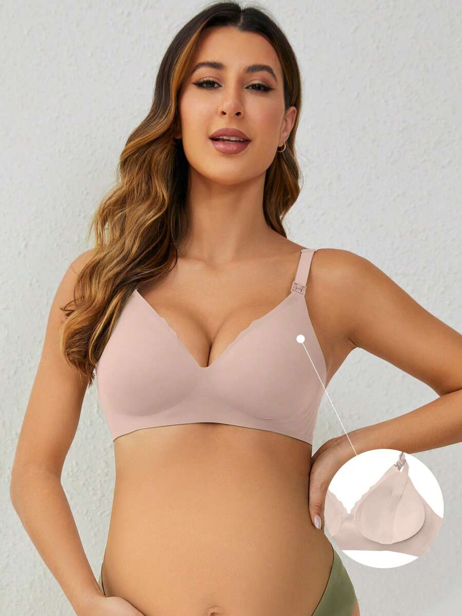 Moonlight&Mama 孕婦無痕哺乳胸圍（果凍款式），適用於孕婦 - 粉色 - 查看 1