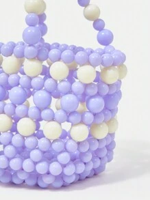 SHEIN MOD Women Top Handle Bag, For Summer - Mauve Purple - View 8