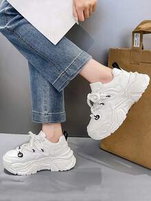 女款2021新春/秋時尚、百搭、舒適的厚底楔型鞋 - 黑色 - 查看 3