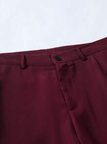 Manfinity Mode Men'S Suit Set - Burgundy - View 6