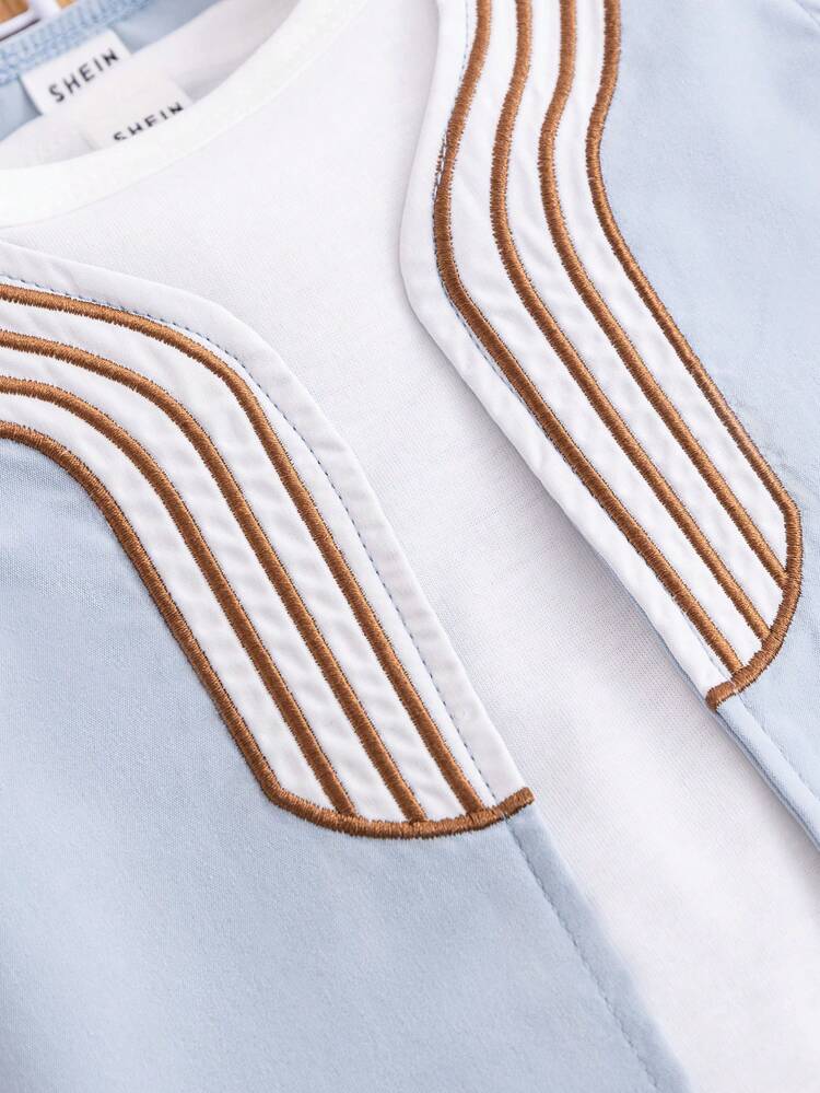 3pcs Baby Boys Spring/Summer Ramadan Style Denim Set