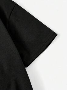 Tween Boys Baseball Printed T-Shirt - Black - View 3