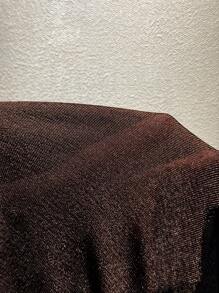 SHEIN Slayr Women's One Shoulder Long Sleeve Sparkly Bodysuit - Coffee Brown - View 7