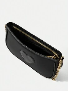 SHEIN MOD Bolso De Hombro De Mujer, Negro - Negro - Ver 10