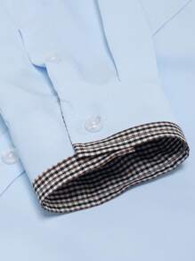 Manfinity Mode Men's Long Sleeve Shirt - Blue - View 8