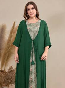 Al Najma Co-Ords Ukuran Plus Plants Casual - MultiWarna - View 5