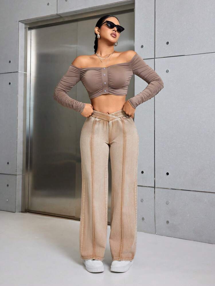 Women's Elastic Waist Jeans