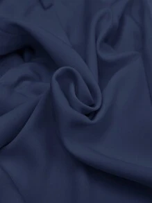 BizChic 女士纯色褶皱短裤，都市通勤简约优雅时尚教师装，商务休闲办公装，秋季款 - 藏蓝色 - 查看 4