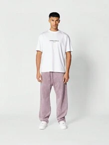 SUMWON Sweatpants Ankle Cuff Jogger Streetwear Athletic Lounge Pants Comfortable Elastic Waist Casual Wear Sport Training Relaxed Fit - Dusty Purple - View 3