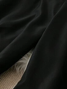 SHEIN LUNE Plus Size Women's Solid Color Pants - Black - View 5