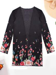 Floral Bedrucktes Kimono Für Jugendliche Mädchen Zum Tragen Im Urlaub Oder Am Strand