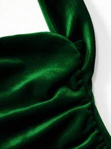 Sweetra 女士露背美人鱼长裙女装 - 綠色 - 查看 3