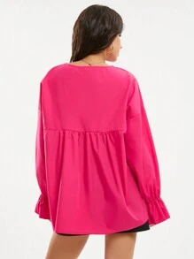 Aveloria Solid Color Long-Sleeved Shirt Fall Cloth For Women