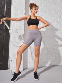 Teenage Girls' Sports Running Shorts - Grey - View 5