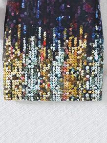 SHEIN Tween Girls' Cool Printed Glitter Sparkle Strap Dress - Multicolor - View 3