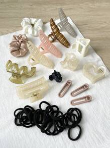 DAZY Fashionable Solid Color Headwear Set - Multicolor - View 2