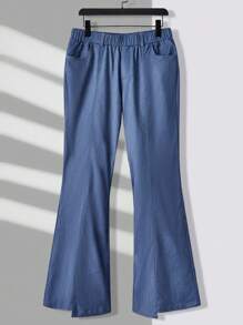 Manfinity VCAY 男士圓領短袖t恤和阔腿褲針織休閒套裝2件組 - 黑色 - 查看 5