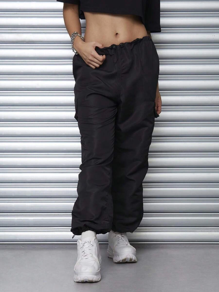 女性褲子 - 黑色 - 查看 1