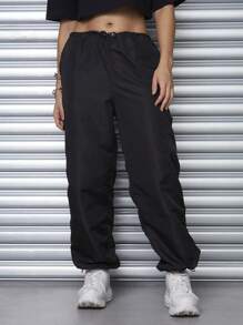 女性褲子 - 黑色 - 查看 4