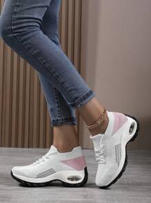 Ladies' Fashionable New Style Breathable Slip-On Sport Shoes - White - View 3